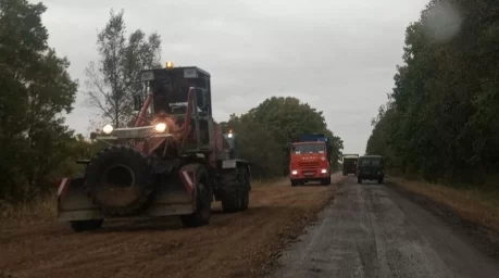 Продолжается ремонт автодороги в направлении Лесозаводск-Тихменево